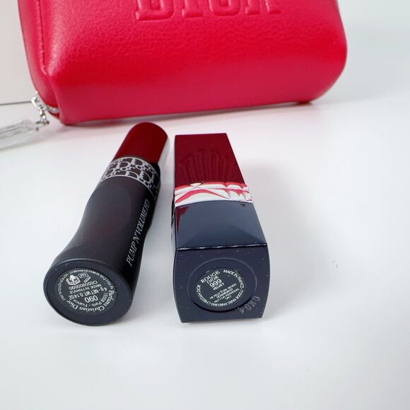 Dior ❤️ Limited Makeup Red Pouch Gift Set Rouge 999 Velvet ➕ Pump Volume Mascara - Picture 8 of 12